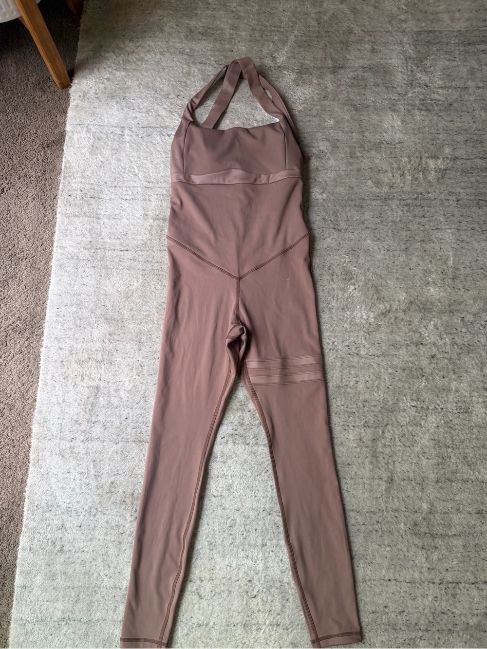 Sleek Mauve Halter Athletic Jumpsuit